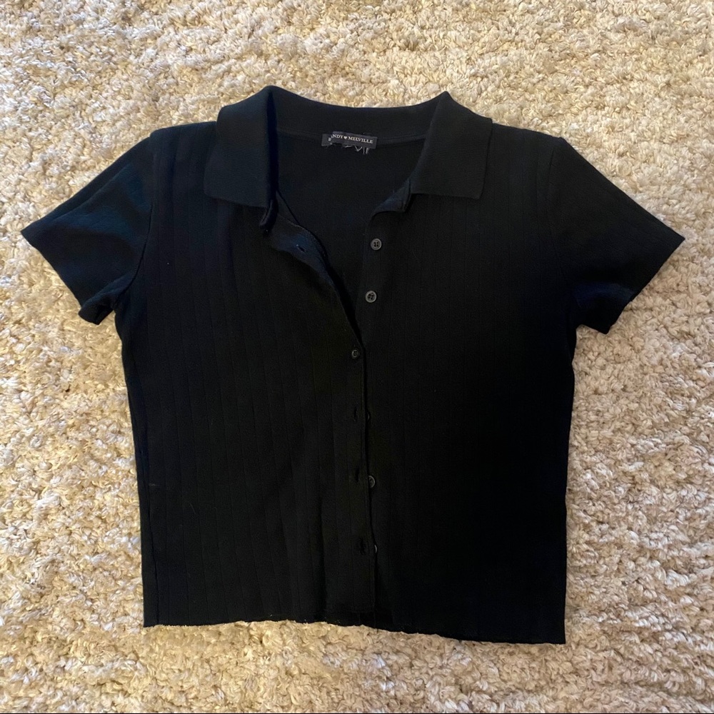Brandy Ribbed Collared Top - Picture 2 of 2